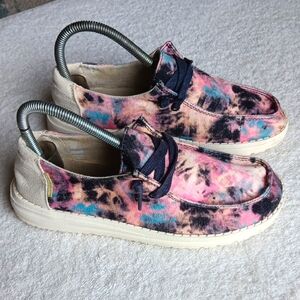 Hey Dude Wendy Tie Dye Slip On Casual Shoes